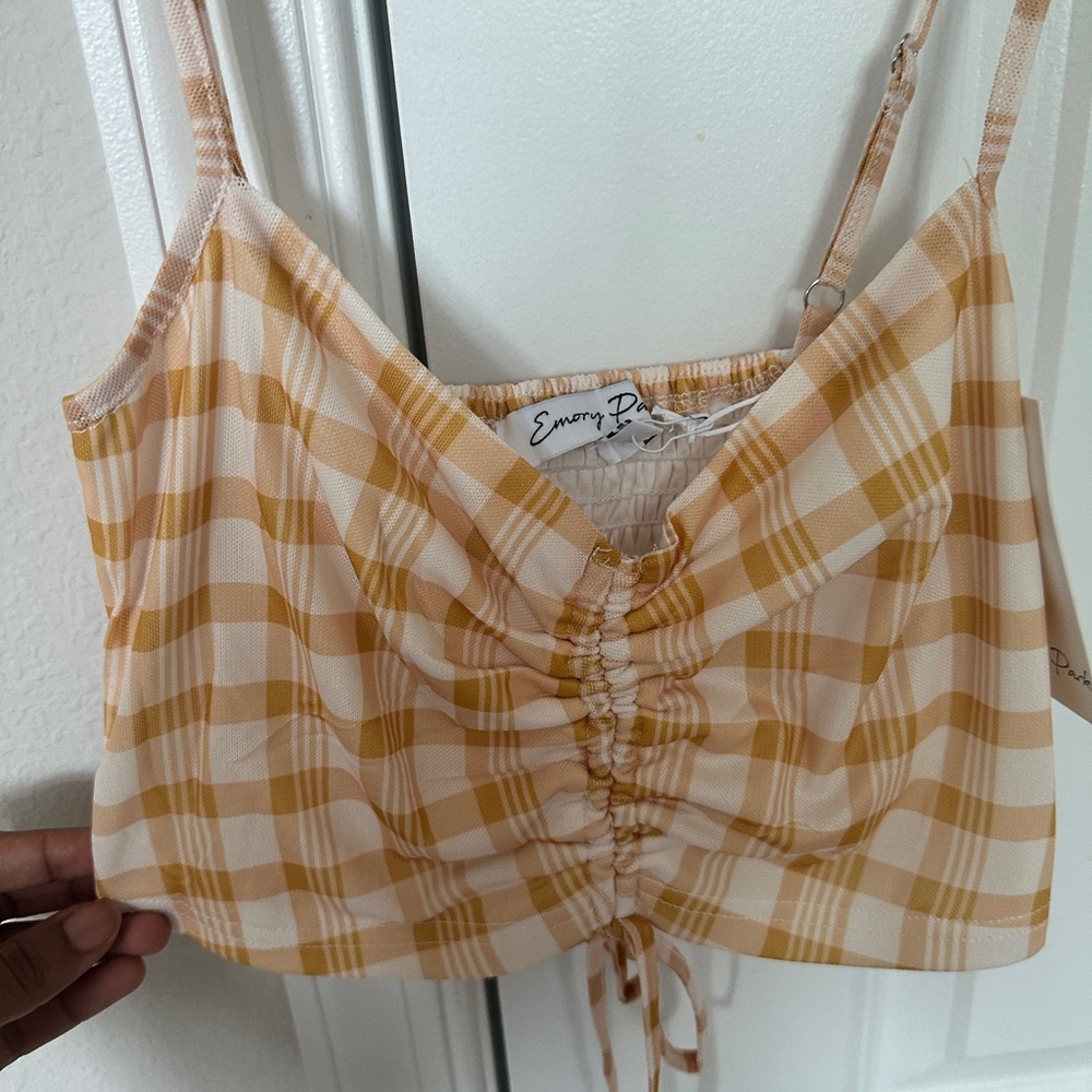 Plaid Cropped Tank Top